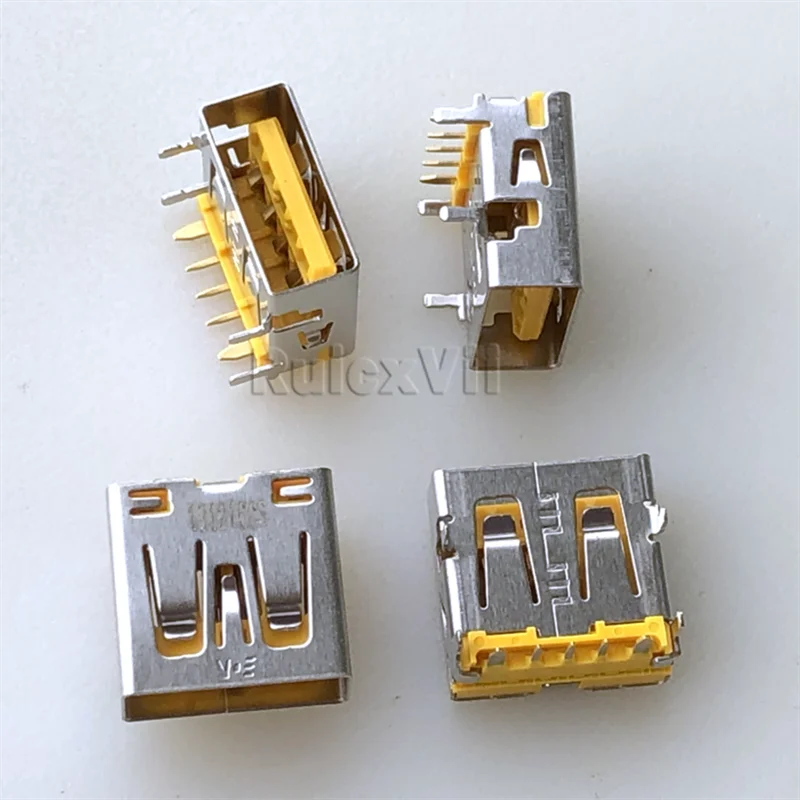 5 قطعة OPPO/VOOC فلاش تهمة 5Pin أنثى منفذ USB 5A عالية الحالي 90 درجة مجلس 4-Pin أفقي متعدد الألوان اختياري