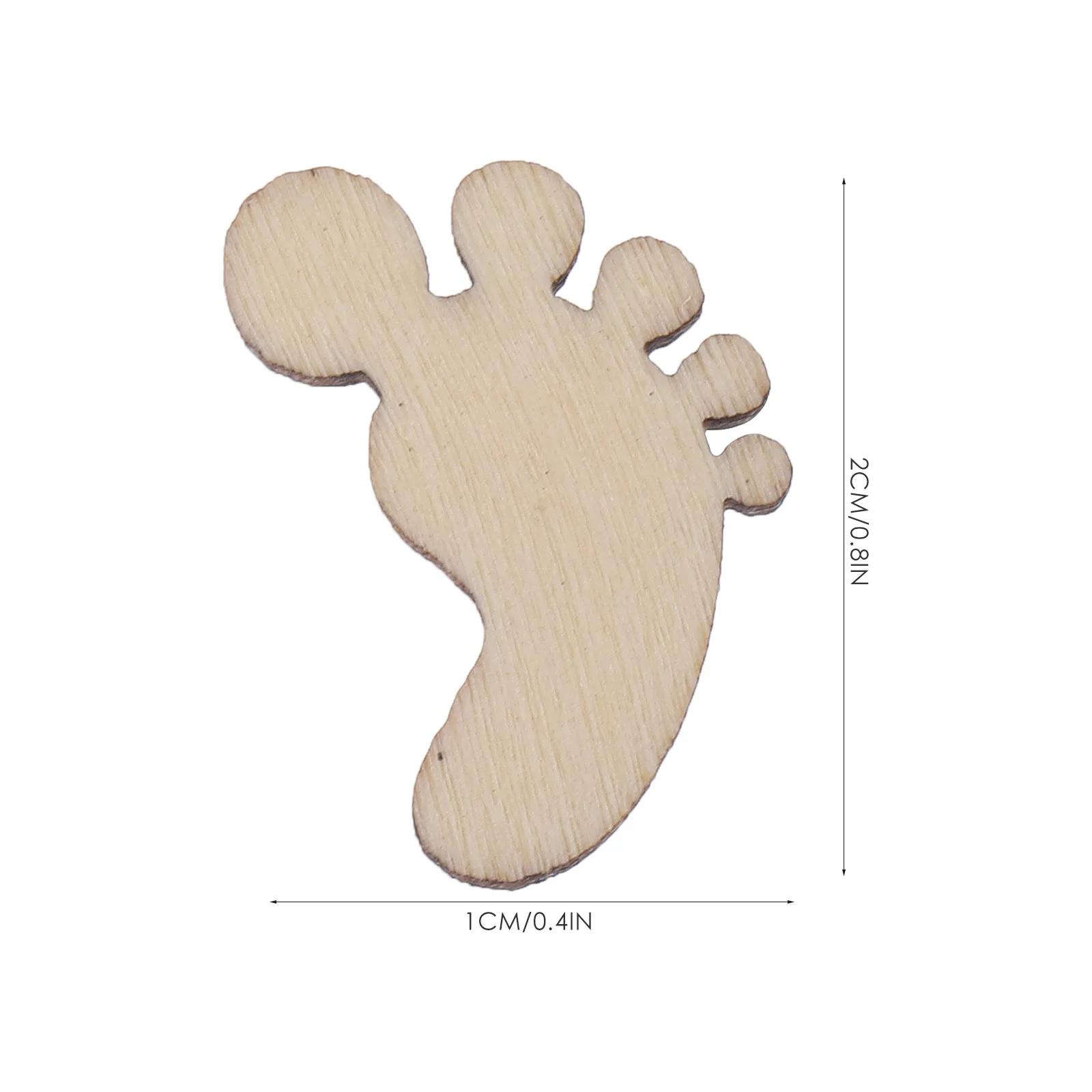 

100Pcs Wooden Foot Shape Cutouts Premium Wood DIY Craft Accessories for Christmas Wedding Birthday Decorations