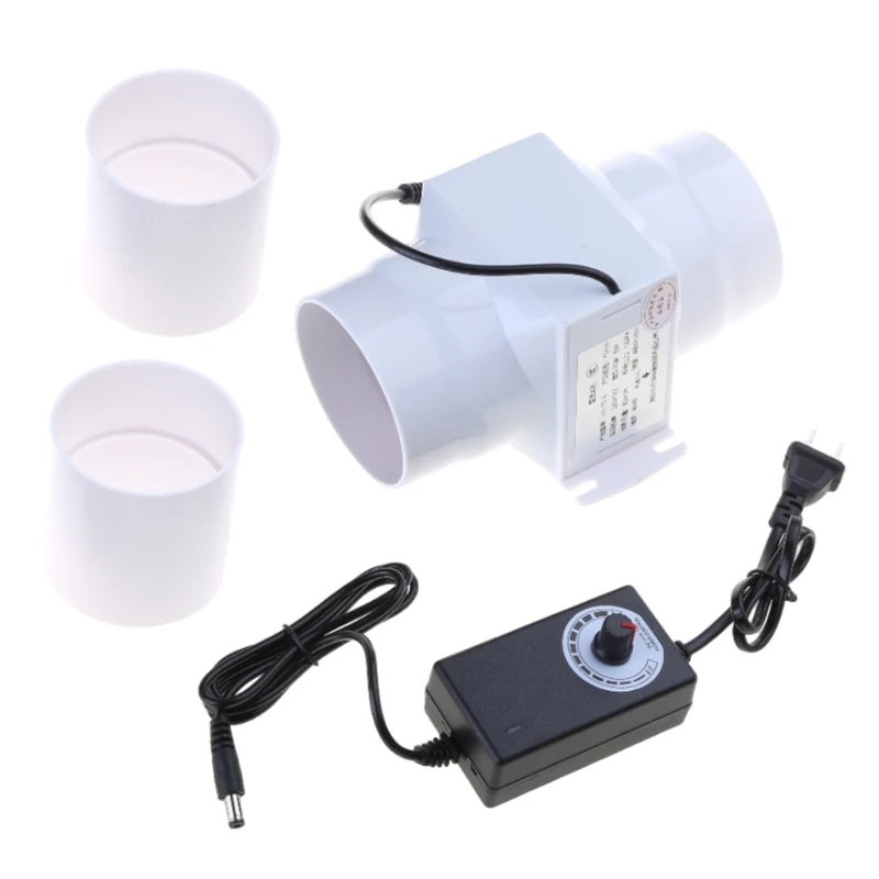 75mm Extractor Fan Duct Hydroponic Air Blower Exhaust Fan Adjustable Speed