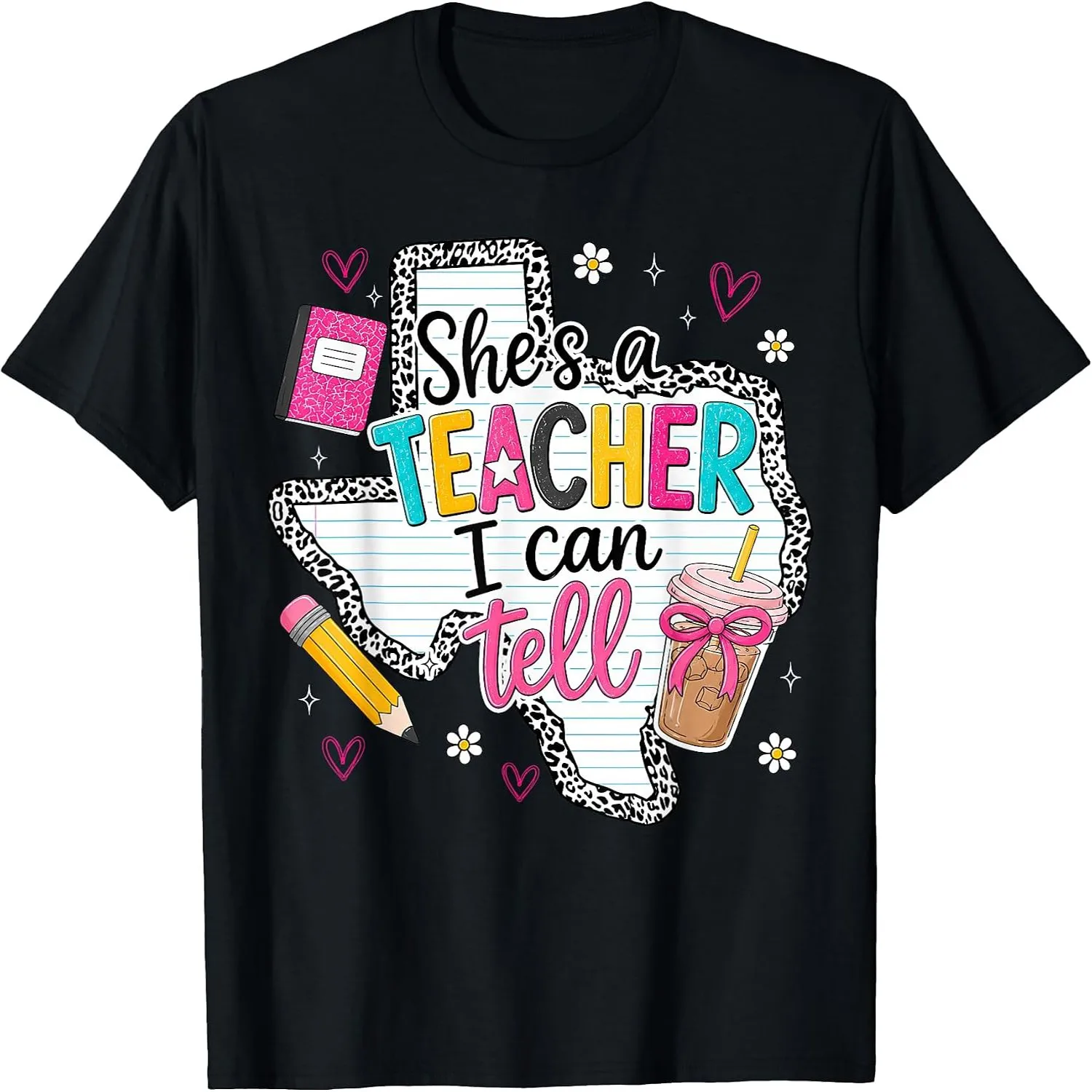 She's A Teacher I Can Tell Western Classroom Art T-Shirt