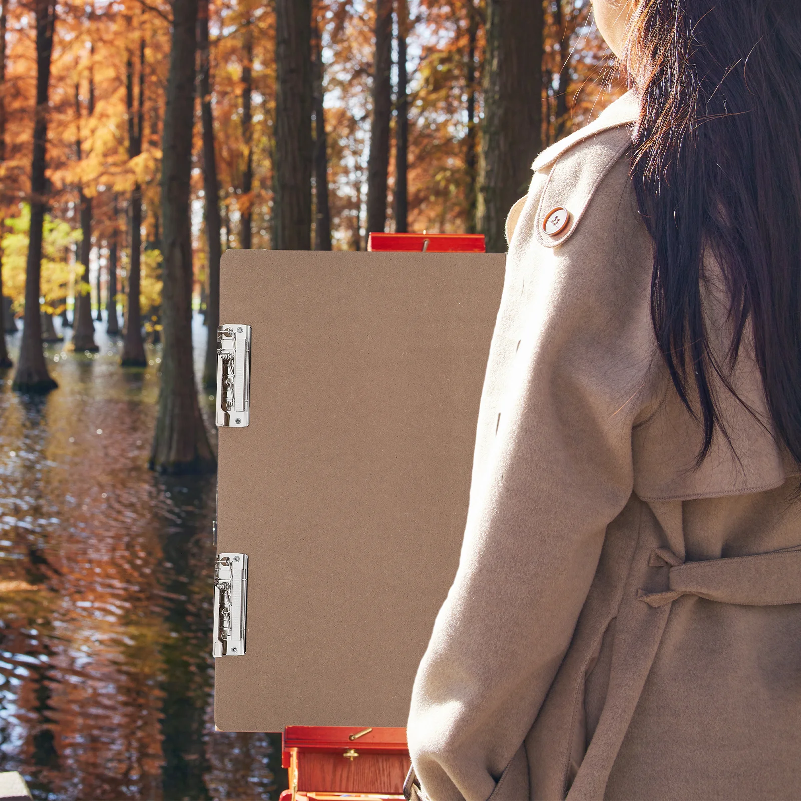 

Large A3 Portable Artist Sketch Board Handle Metal Clip Secure Strap Drawing Board Outdoor Studio Classroom Drawing Equipment