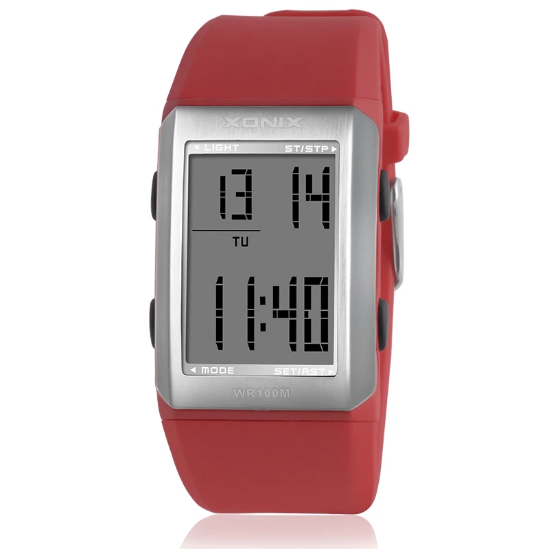 XONIX New Led Electronic Watch Women's Elegant Sports Multifunctional Simple Waterproof Watch Student Watch Alarm FN