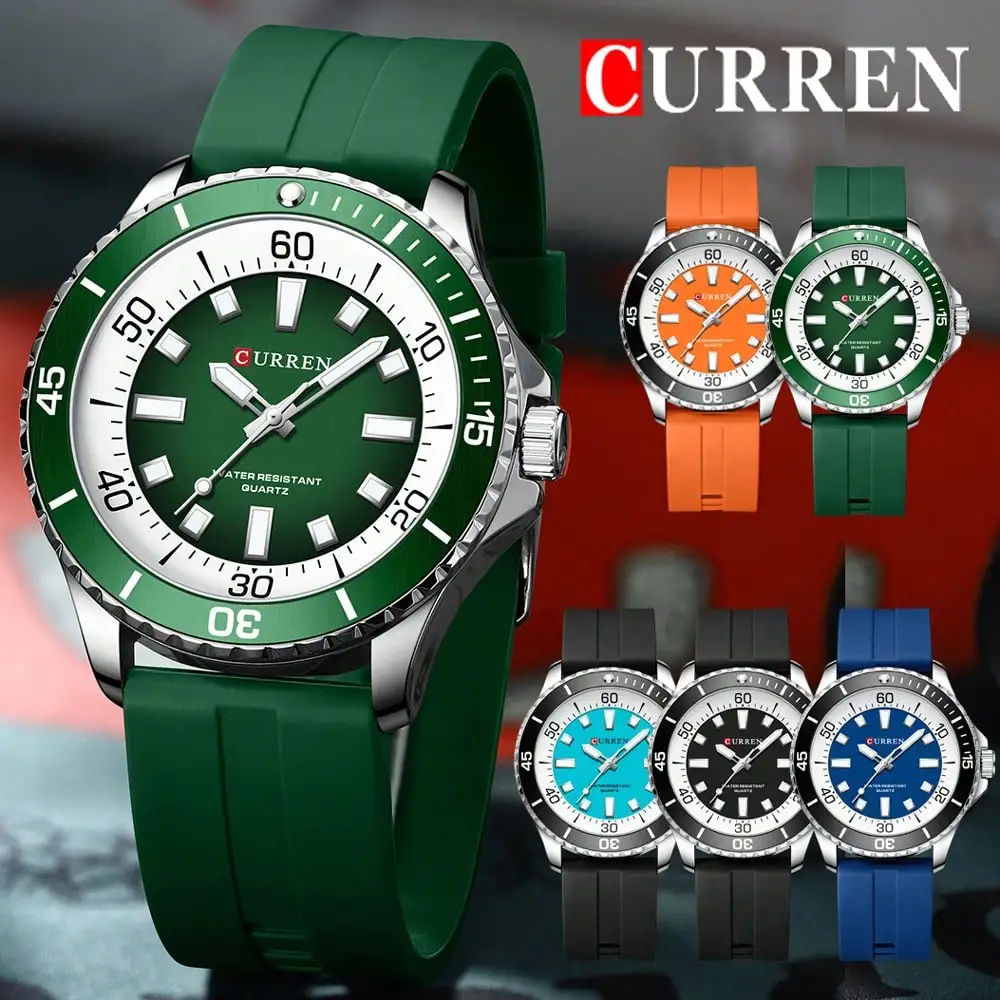 

Мужские спортивные часы с силиконовым ремешком, водонепроницаемые, с кварцевым механизмом, в различных цветах