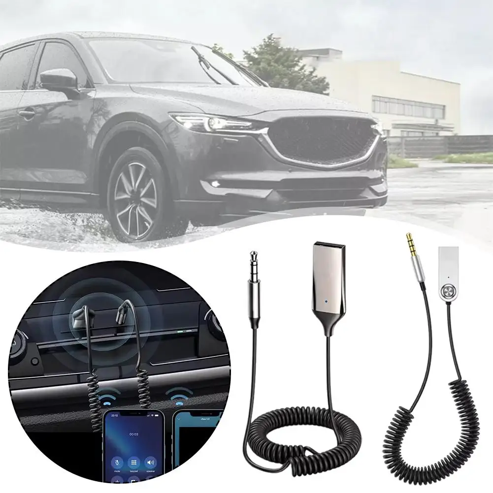 

Bluetooth-приемник 5,3 адаптер громкой связи автомобильные комплекты USB беспроводной автомобильный USB к разъему 3,5 мм микрофон громкой связи для автомобильных аксессуаров M4M5