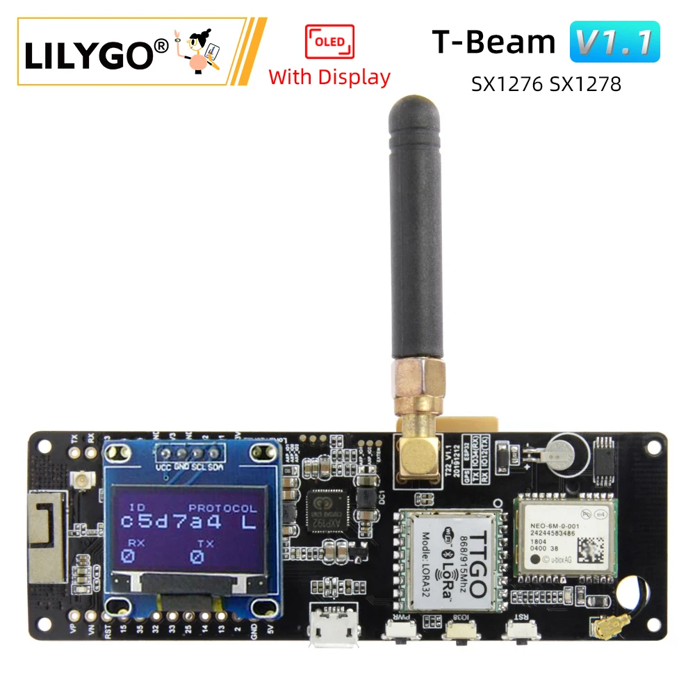 LILYGO TTGO T-Beam V1.2 ESP32 LoRa 433/868/915/923 МГц модуль разработки беспроводной GPS NEO-6M макетная плата с OLED