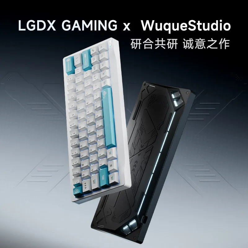 Custom Wuyan Quadrant SF60 Full Metal Magnetic Axis Keyboard, Metal Keycaps,Gaming Dedicated Low Latency,High Response Mech Feel
