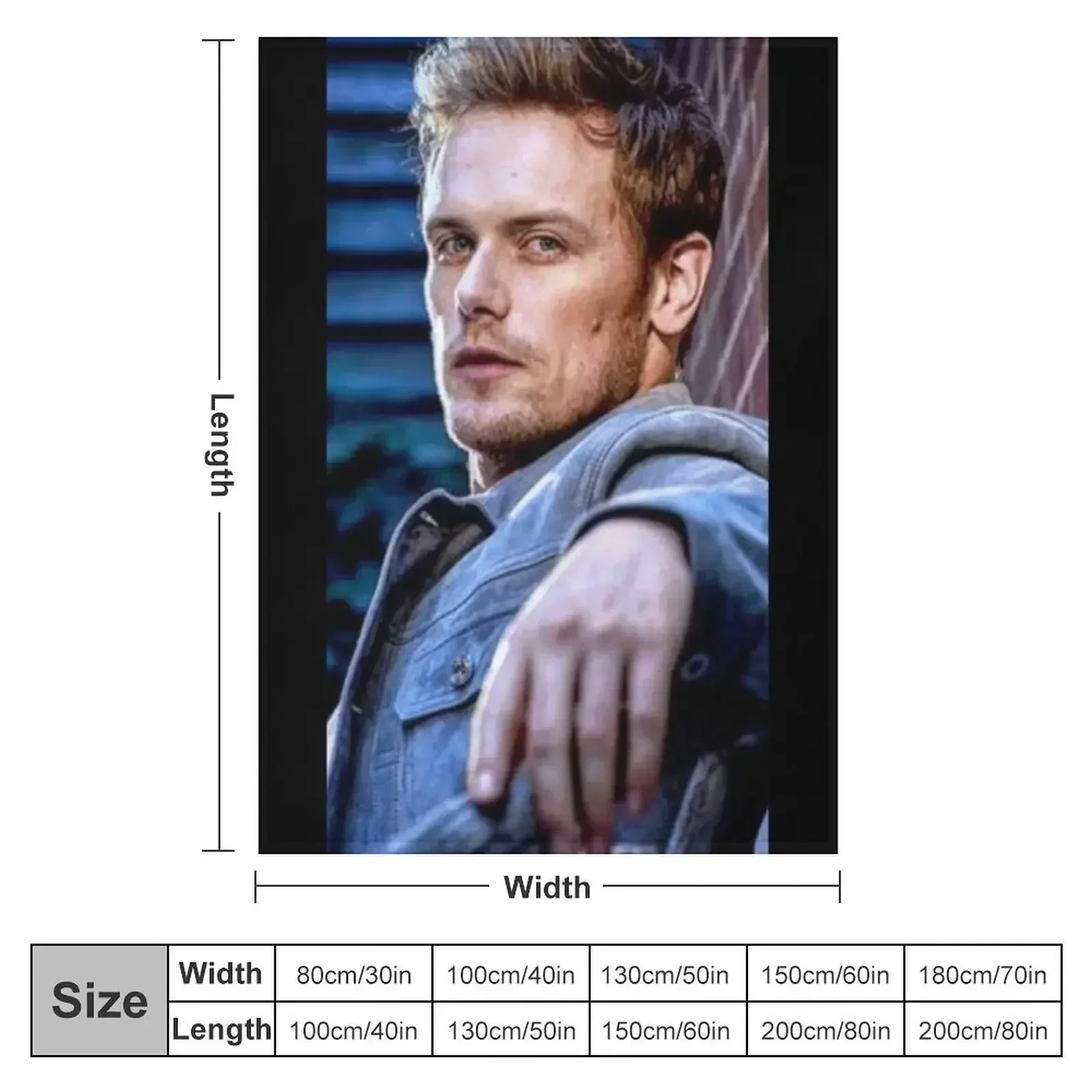 New Sam Heughan Throw Blanket christmas gifts Beach Hairys Kid'S Large Soft Plaid Blankets