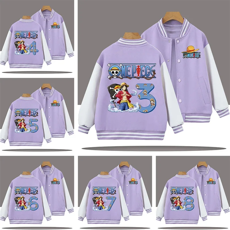 

boys' sport shirt girls' casual top spring-autumn jacket 3-12 years old One Piece children's baseball uniform with cartoon print