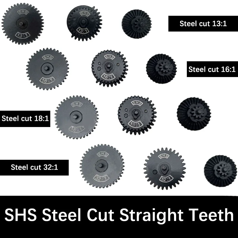 

Tactical Gear Set CNC Steel Cut SHS Gear Set Helical Reinforce Torque High Speed Gear Set for Ver.2 /3 AEG EBB Gearbox Airsoft