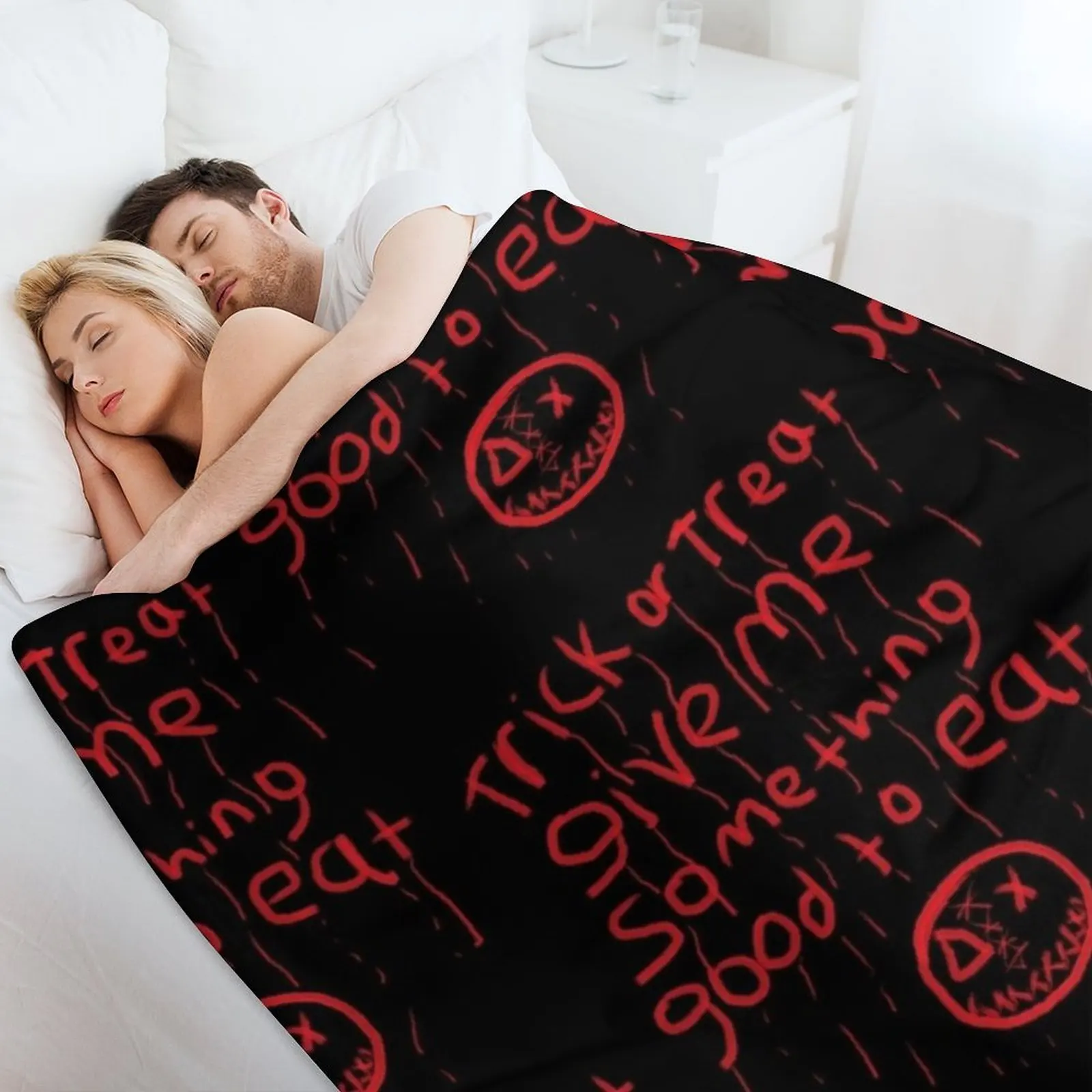 trick r treat sam bloody writing Throw Blanket For Baby Comforter Polar Moving Blankets - view 4