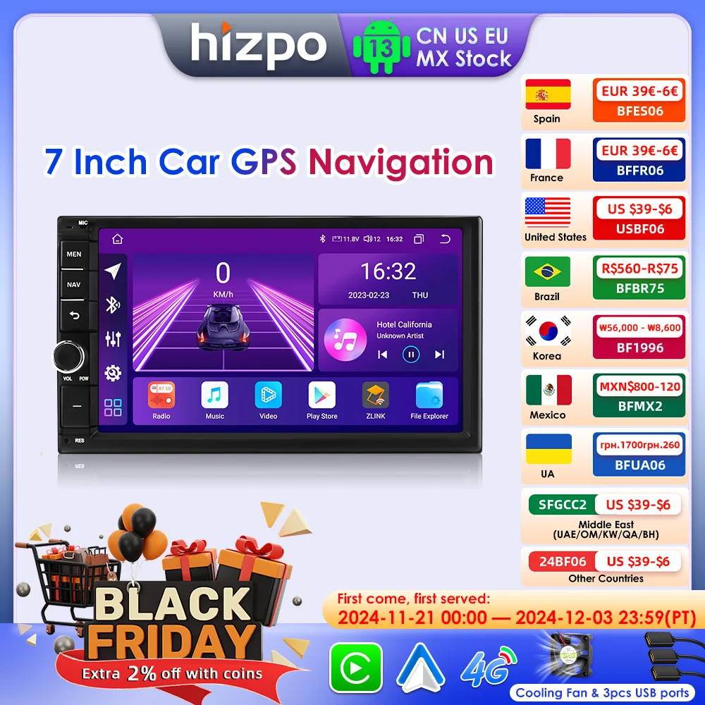 Hizpo 2 Din Car Radio 7