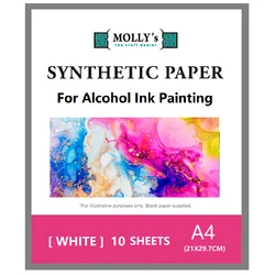 Alcohol Ink Paper White A4 Smooth Synthetic Paper Yupo For Alcohol Ink Painting Drawing DIY Crafts