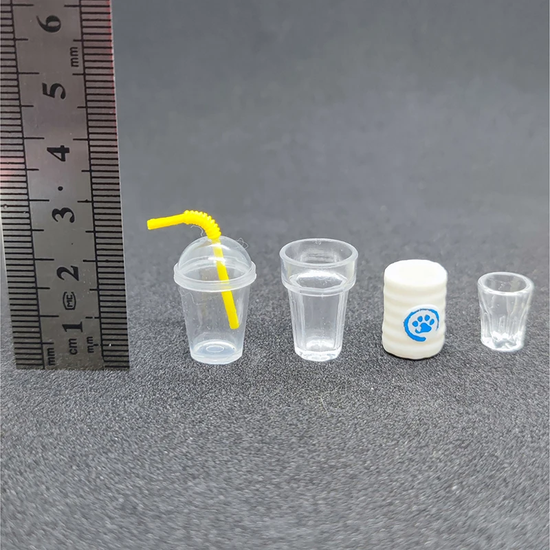 1PC Dollhouse Cups Silicone Mold Dolls House Mini Sippy Cup Dollhouse Decoration Accessories Pretend Play Toy