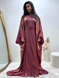 Abaya Dubai Dress,muslim Pure Color Dress for Women with Sashes Glint dress Abayas for Women Dubai Abaya Pure Color of Clothes