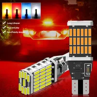 DC 12V Car Reverse Back Light T15 W16W 45 SMD 4014 High Power Auto Bulb White yellow red Turn Signal Lamp LED light Canbus