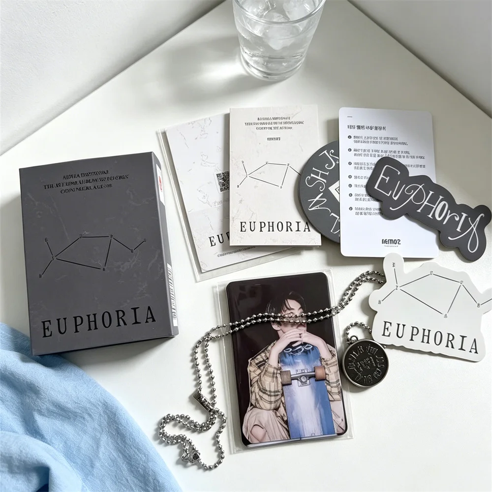 1 pack de photocards Idols ALD1 EUPHORIA Album Neaklace Ver. Cartes aléatoires JUNSEO ARNO LEO GEONWOO SANGWON Fans Cosplay Card