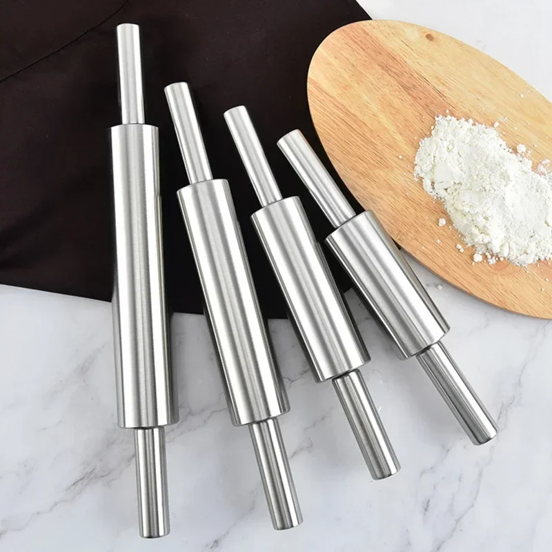 Rolling Pin Pressing Noodle Rolling Pin Stainless Steel Flour Stick Household Baking Kitchen Tools Dough Roller Rolo