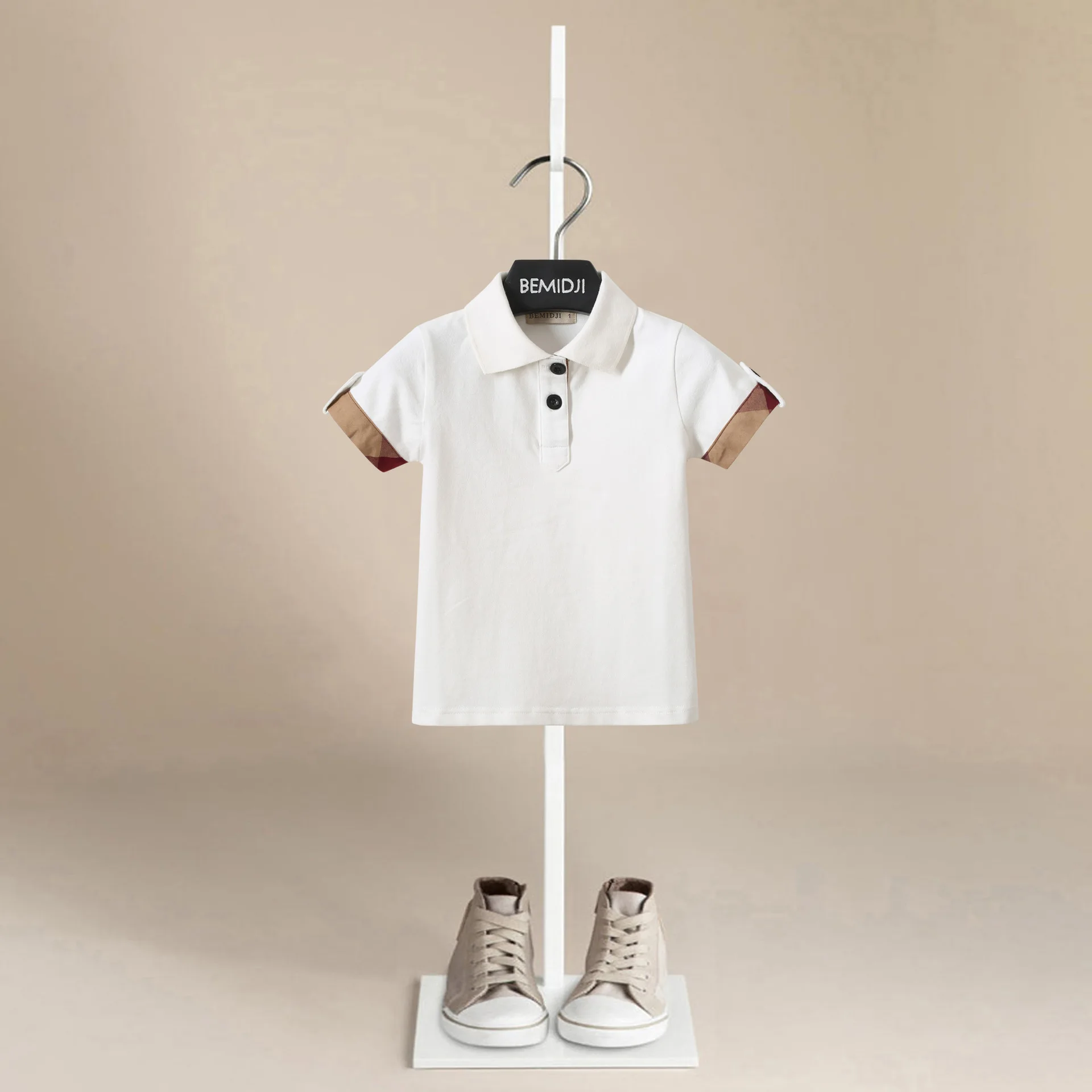 Design Summer Baby Boy Shirt Fashion Kids Short Sleeve T Shirt Striped Children Cotton Clothes 1-9 Years Boy Tops Drop Shipping