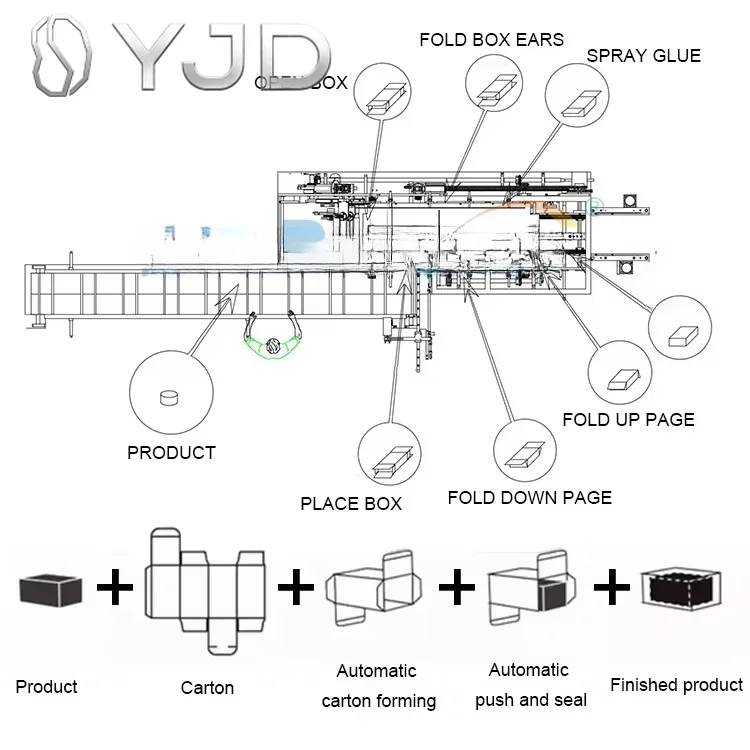 Fully Automatic Box Folding Machine Condom Box Packing Machine Daily Necessities Cartoning Machine for Small Business