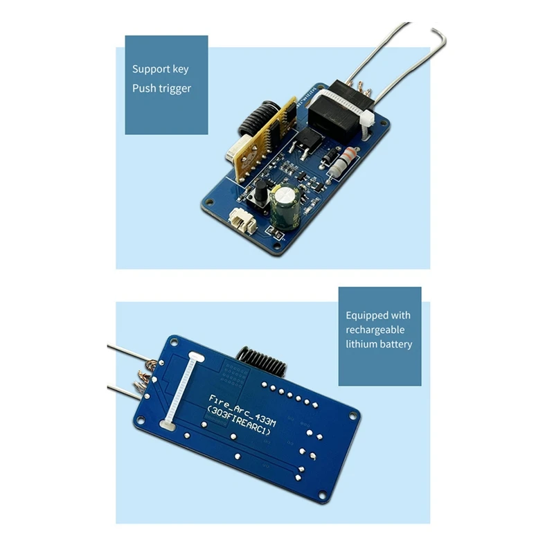 リモコン付きアーク点火,高電圧発電機,LEDインジケーター付き発電機モジュール,DC 3.7V, 433m