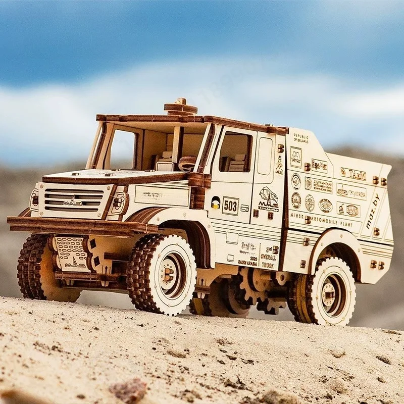 Off-Road Rally Truck DIY Assembly Model Kit Mini Handmade Vehicle Hobby Toy Collectible Birthday Present for Adult Hobbyist Gift