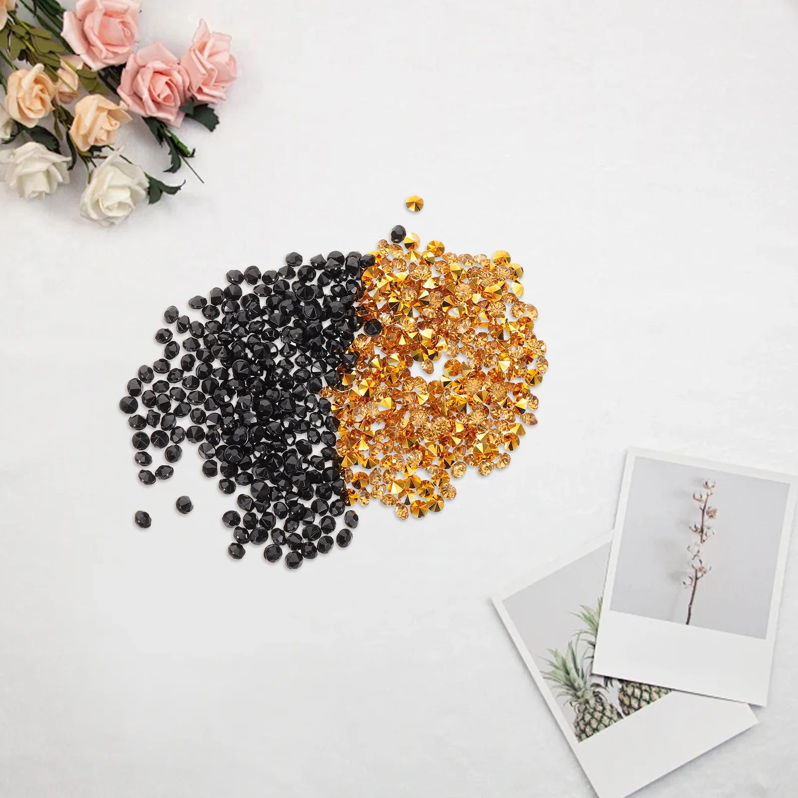 

2Pack Acrylic Rhinestones Gold and Table Scatter Wedding Decorations Vase Fillers Party Confetti Holiday