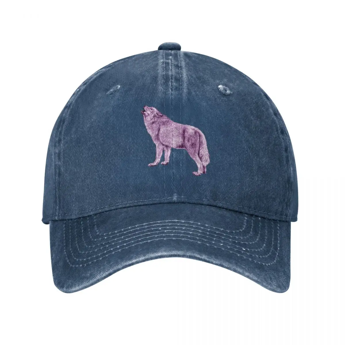 Howling wolf - purple colorized version Baseball Cap Sunscreen Sun Hat Men'S Caps Women'S