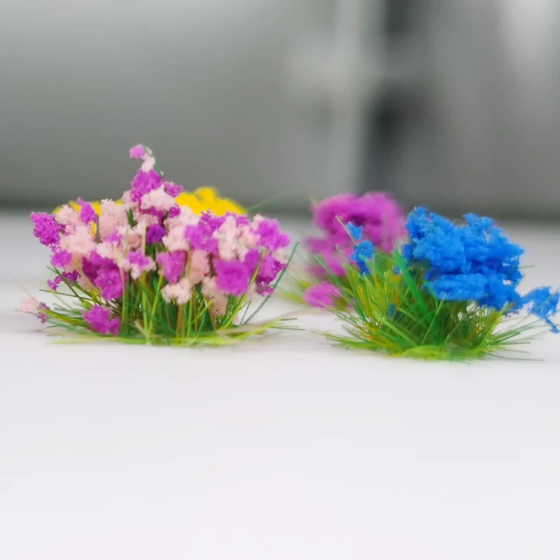 

HO Scale Static Grass Tufts 30Pcs for Model Railway Wargaming Terrain - Miniature Garden Flower Cluster Decor Realistic Scenery