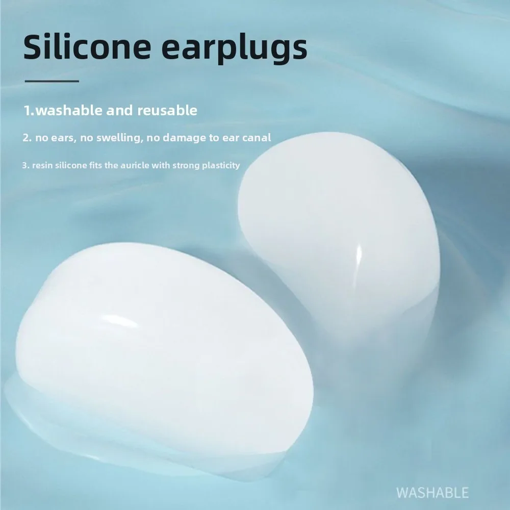 6 قطعة الأذن التوصيل سيليكون قابلة لإعادة الاستخدام سيليكون الشمع سدادات السباحة سدادات قابلة للتشكيل الحد من الضوضاء إلغاء حماية النوم
