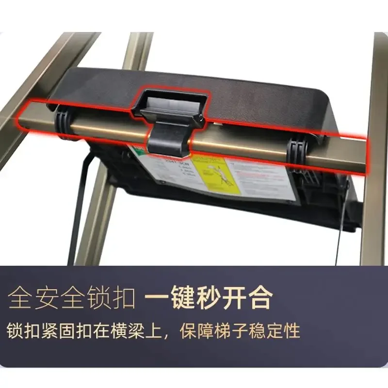 Household folding ladder Thickened aluminum alloy herringbone ladder Three steps Four steps Indoor portable escalator