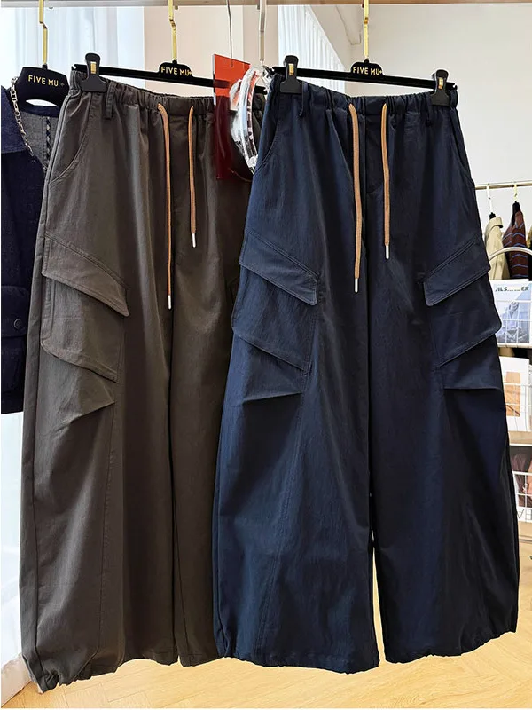 

Loose Casual Wide Leg Pants Workwear Trousers Lazy Sle Men Women Autumn Faionable Long Pants Comfortable Loose Fit Trousers