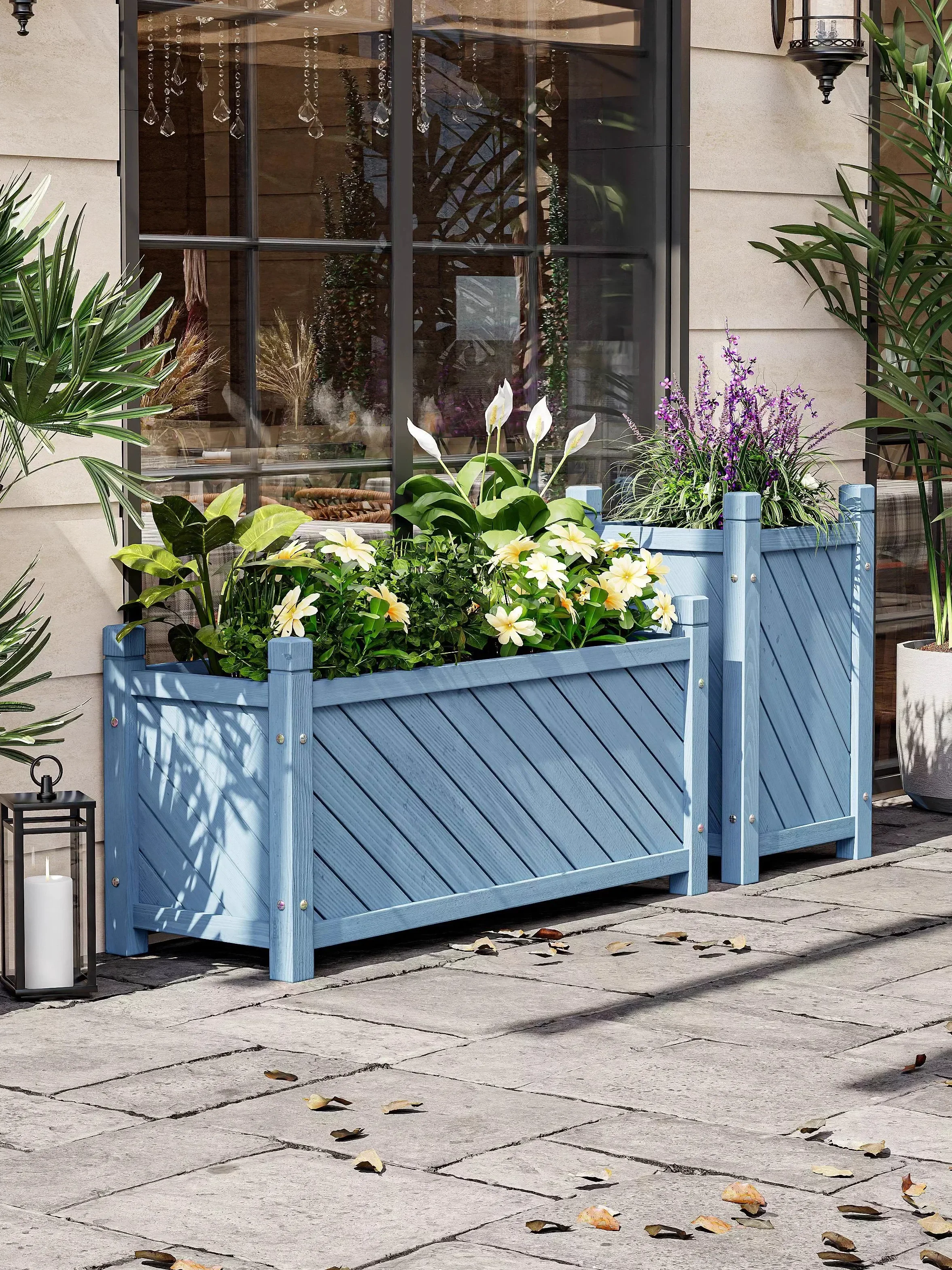 JJOutdoor Vegetable Planting Special Box Extra Large Preservative Wood Flower Box