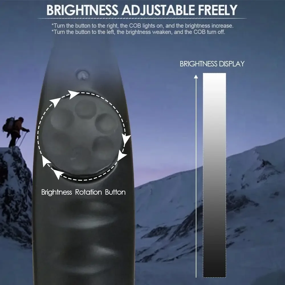 USB Rechargeable LED Flashlight New COB Magnetic Work Light Portable Lantern Camping Torch Car Repair Lamp With Built-in Battery