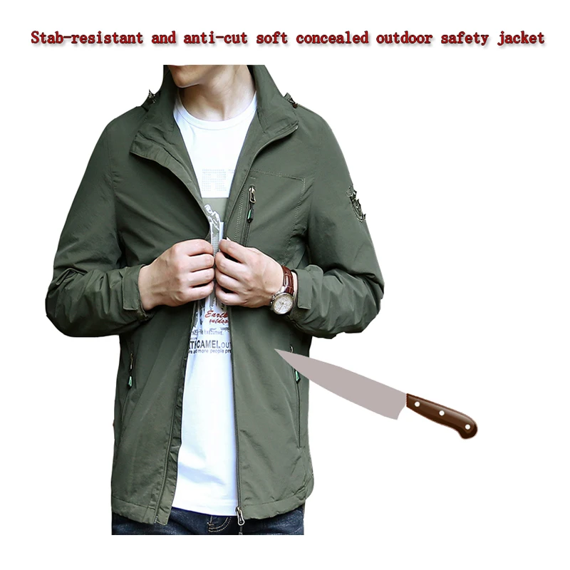 Self-Defense Anti-Cutting Stab-Resistant Soft Stealth Jacket Safety Full Body Protection Waterproof Military Tactics Clothing