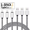 USB Type C Cable 2.4A Fast Charging Battery Charger Wire Woven Nylon Data Cable Mobile Phone Charger For Huawei Samsung USB C 1