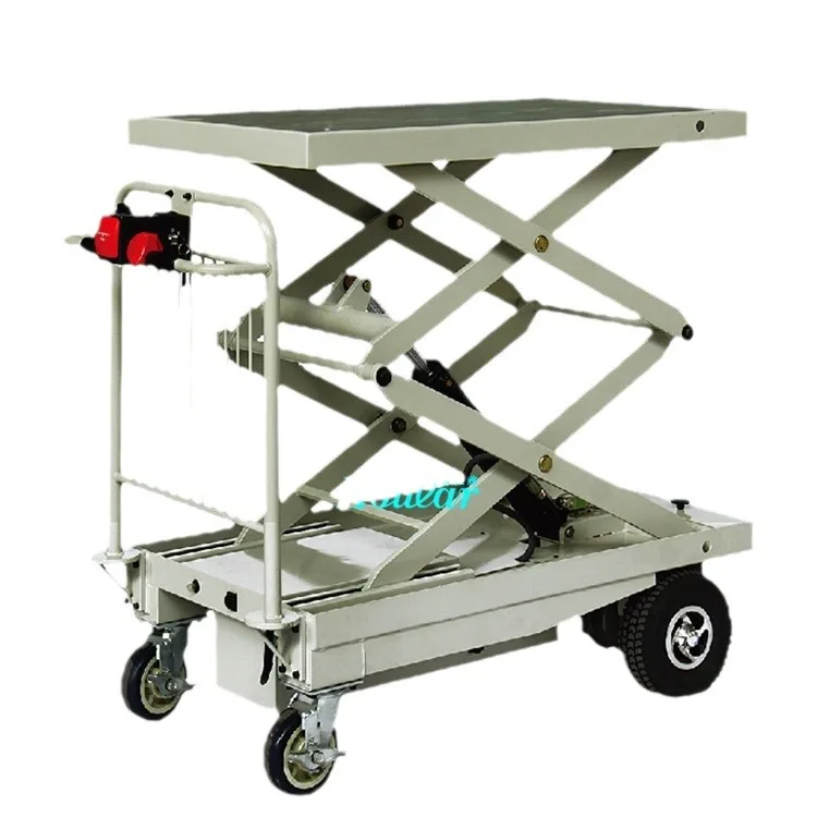A HG-116 single cylinder double fork electric lift truck all electric lifting mobile lift table