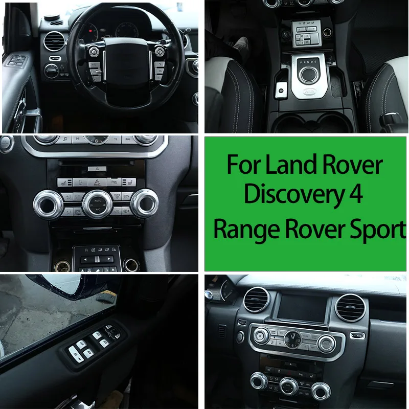 

Aluminum alloy Car Central Control Multimedia Button Decoration Sticker For Land Rover Discovery 4 Range Rover Sport