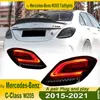 벤츠 W205 C 클래스 2014-2021 LED 자동차 미등 업그레이드, 다이내믹 스타일 디자인, 다이내믹 시그널 램프 액세서리, 페어 2