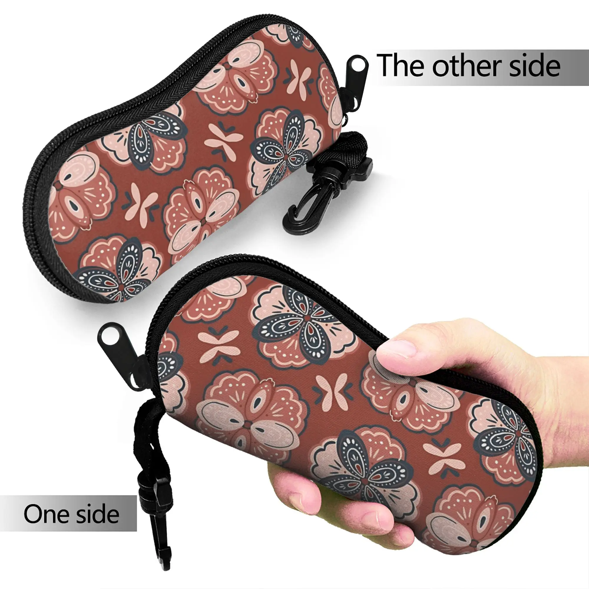 Bohemian  pattern Glasses Case  Portable Sunglasses Pouch Cute Pocket Glasses Box Male Female Eyewear Bag