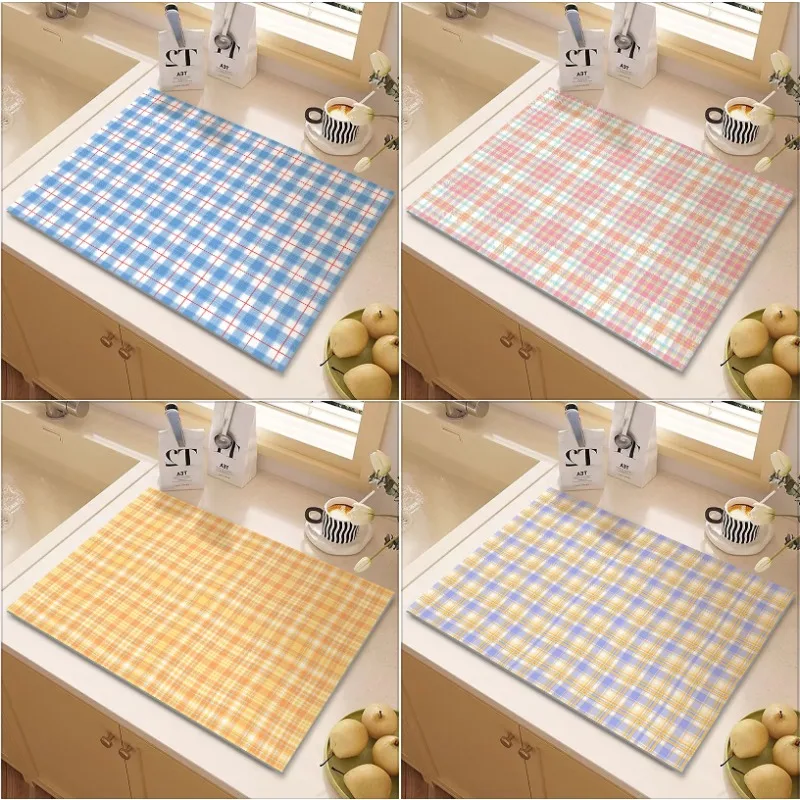 

American Retro Diatom Mud 3D Tree Embossed Absorbent Protective Easy Clean Drying Mat for Coffee Machine & Kitchen Countertop