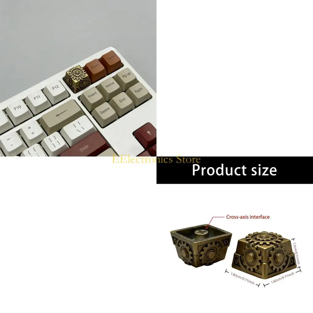 B03C Handcrafted Resin Gear Keycap With Crossed Stem Fit For Customizable Mechanical Keyboards ESC Keycap