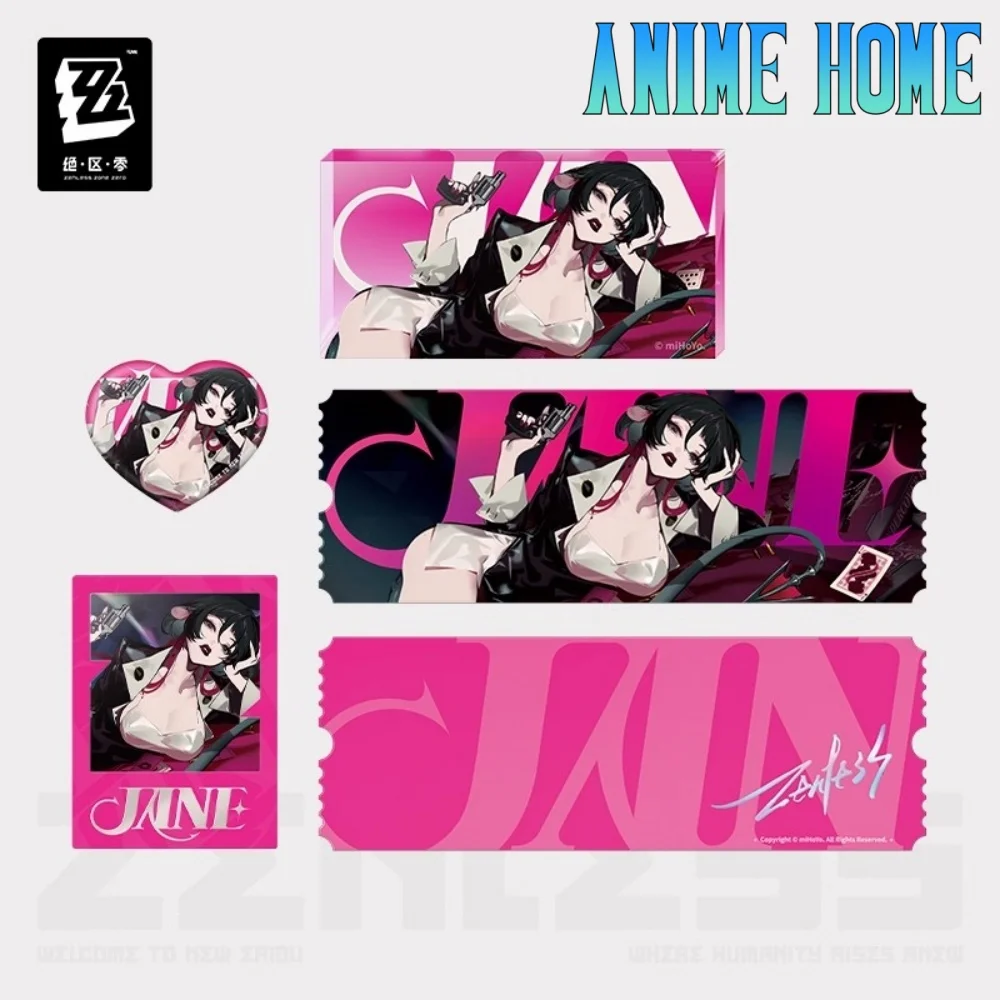 Game Official Original ZZZ Zenless Zone Zero Jane Doe Badge Laser Ticket Acrylic Ornament Cosplay