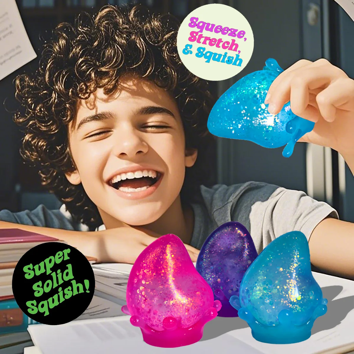 Novel Squeeze Toy Water Drop Squeeze Relaxation Toy, Office Desktop Ornament Relaxation Toy, Maltose Material, Classroom Prize, Party Gift Pack, Halloween/Easter/Christmas Gift, Socks Filling
