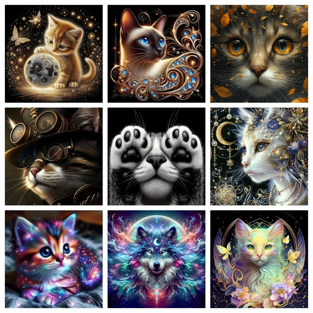 5D-Diamantgemälde, Hund, Kreuzstich, voller runder Bohrer, Stickerei, Tier, Vogel, Katze, DIY, mag Heimdekoration, Strass, Kunsthandwerk, Geschenk
