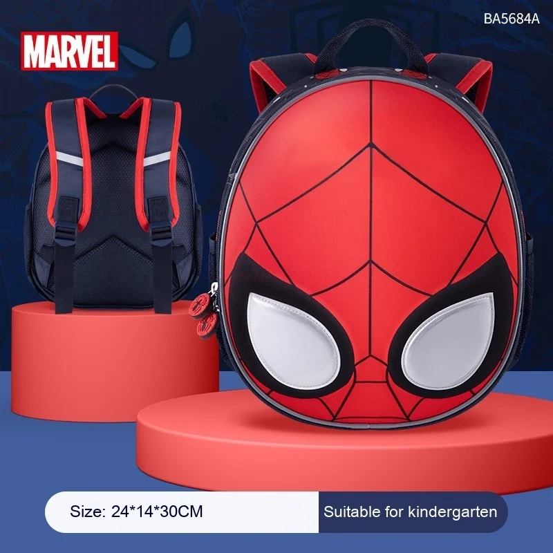 Disney Kindergarten Schoolbag Children\'s Baby 2024 Meng You Spider-man Boy Light Backpack Boy Child Little Hero Schoolbag.