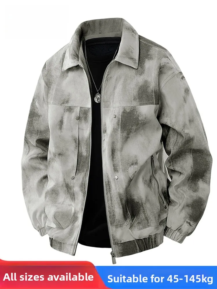 

Мужская модная рабочая куртка Mo Chaos для весны и осени, большие размеры, повседневная верхняя одежда на молнии, с длинными рукавами, из полиэфирного волокна