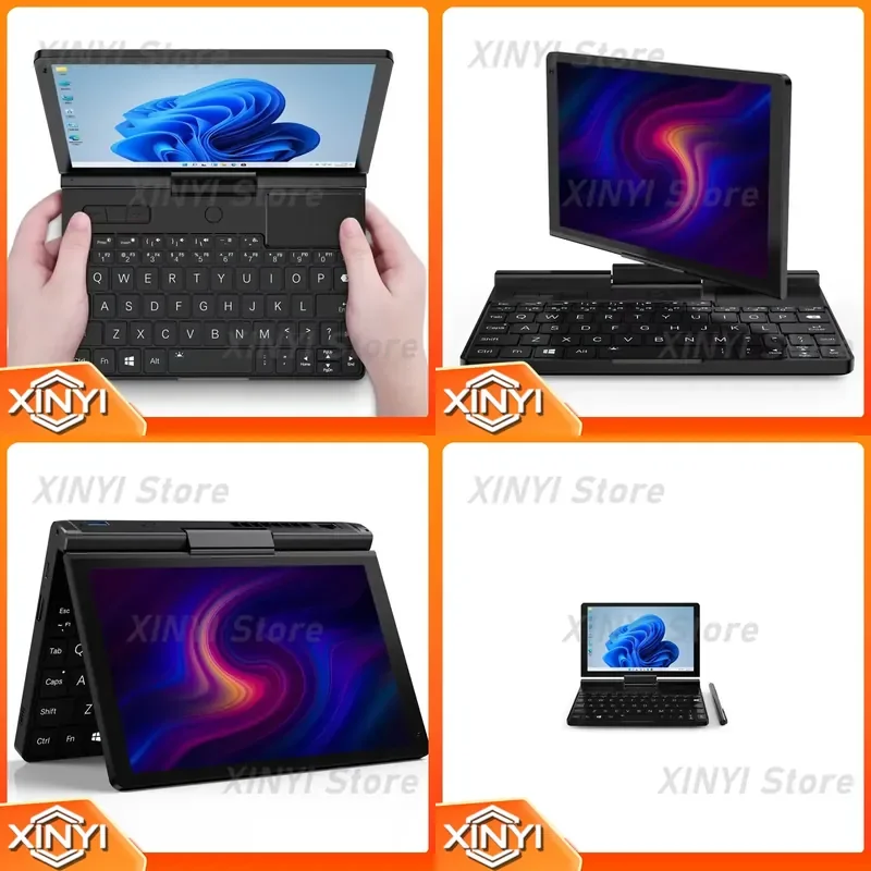 8 Inch Folding Multi Function Touch Handheld Laptop for i3 1125G4 Gold 7505 512GB