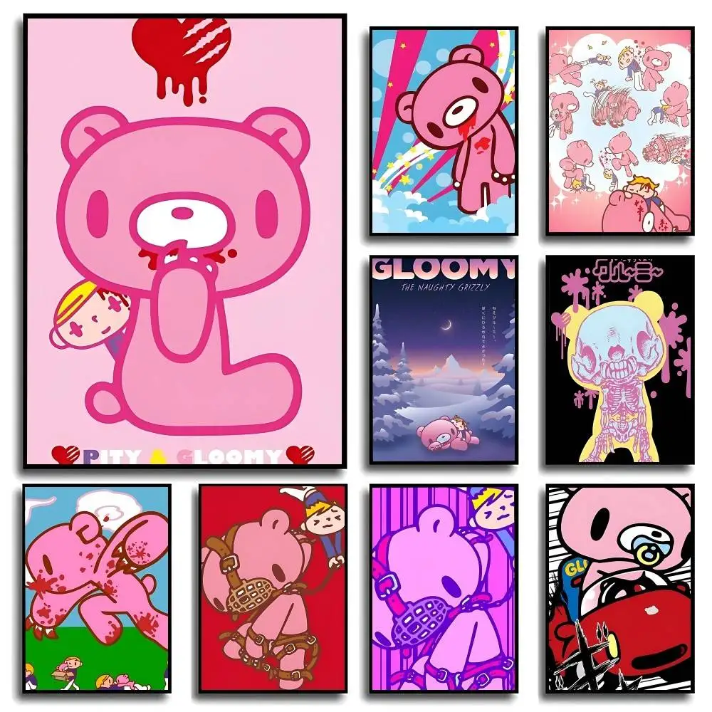 Cartoon G-gloomy B-bear Poster Paper Print Art Painting Decoration Posters Living Room Quality Canvas Vintage Style Painting Ho