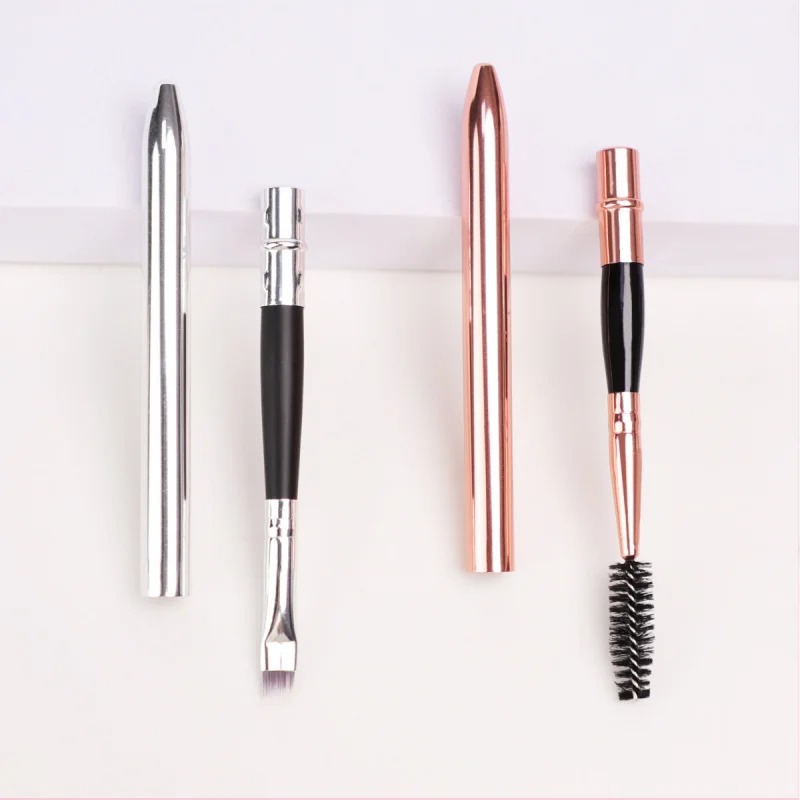 

Single eyelash curler with cover Angled Eyebrow Brush Bullet Eyelash Brush Convenient Storage Makeup and Beauty Tools