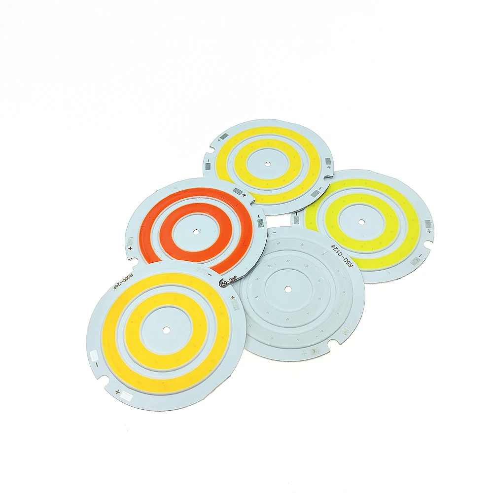 50mm Circular Light Panel 3.7V 2W LED White/Warm White/Neutral White/Red/Blue 3-4V Double Ring COB Light Panel Light Source